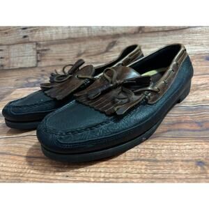 SPERRY TOP-SIDER Mens Brown Black Leather Tasseled Loafers 13